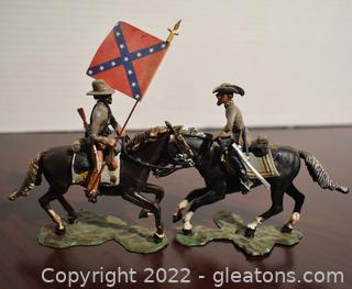 American Civil War Mounted Confederate Model Soldiers 